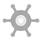 JOHNSON PUMP IMPELLER NITRILE F3 6 BLADE