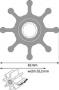 JOHNSON PUMP IMPELLER NEOPRENE F75 PUMP 8 BLADE