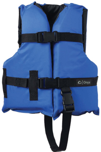 ONYX LIFEVEST GENERAL PURPOSE TYPE 3 BLUE CHILD 33-55 LBS