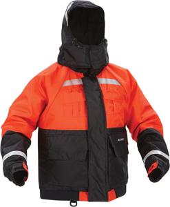 KENT FLOTATION JACKET DELUXE WITH ARTIC HOOD ORANGE MED (CHEST 36"-40")