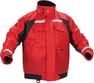 KENT FLOTATION JACKET DELUXE WITH ARTIC HOOD RED LARGE (CHEST 40"-44")