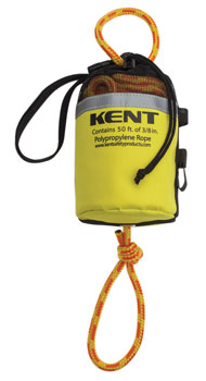 KENT RESCUE THROW BAG WITH 50 FT. -- 3/8" POLYPROPYLENE FLOATING ROPE
