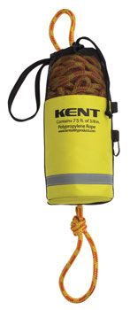 KENT RESCUE THROW BAG WITH 75 FT. -- 3/8" POLYPROPYLENE FLOATING ROPE
