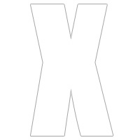 LETTER STICK ON 2" WHITE X