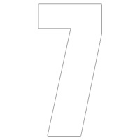 NUMBER STICK ON 3" WHITE 7