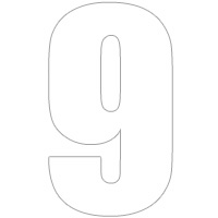 NUMBER STICK ON 3" WHITE 9