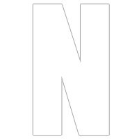 LETTER STICK ON 3" WHITE N