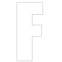 LETTER STICK ON 4" WHITE F