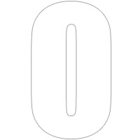 LETTER STICK ON 4" WHITE O