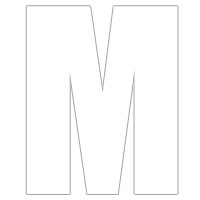 LETTER STICK ON 6" WHITE M
