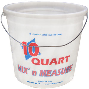 PAINT PAIL 10 QT PLASTIC MIX -N- MEASURE