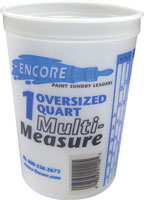 PAINT PAIL LID 2 1/2 QT MIX -N- MEASURE PLASTIC