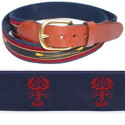 BELT LOBSTER 1.25" WEB W/TABS & MOTIF SIZE 32