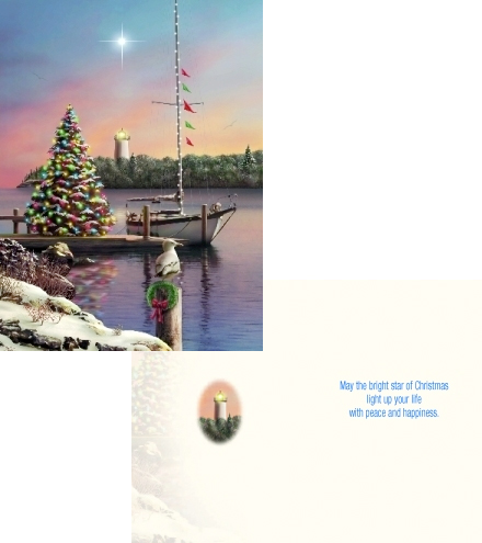 CHRISTMAS CARD STARLIGHT 16 CARDS W/ENVELOPES
