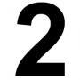 NUMBER STICK ON 2" BLACK 2