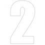 NUMBER STICK ON 2" WHITE 2