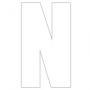 LETTER STICK ON 2" WHITE N
