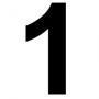 NUMBER STICK ON 3" BLACK 1