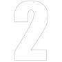 NUMBER STICK ON 3" WHITE 2