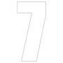 NUMBER STICK ON 3" WHITE 7