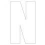 LETTER STICK ON 3" WHITE N