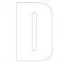 LETTER STICK ON 4" WHITE D