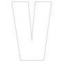 LETTER STICK ON 6" WHITE V