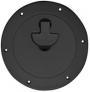 BOMAR DECK PLATE 10" POLYCARBONATE BLACK LOCKING NON-SKID