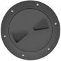 BOMAR DECK PLATE 6" POLYCARBONATE BLACK SCREW-IN SMOOTH