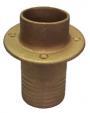 BUCK ALGONQUIN TRANSOM EXHAUST FITTING BRONZE STRAIGHT FLANGE 1.88"