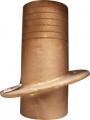 BUCK ALGONQUIN TRANSOM EXHAUST FITTING BRONZE 8 DEGREE FLANGE 3.00"