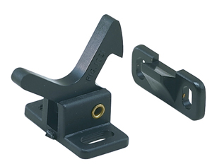 PERKO ELBOW CATCH PLASTIC BLACK 2 PER CARD