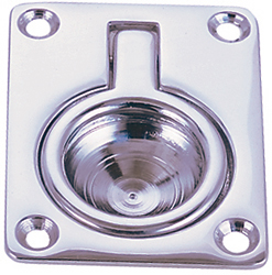 PERKO RING PULL FLUSH CHROME PLATED 2-9/16" X 2"