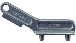 DECK PLATE KEY PLAIN ZINC FOR 2" DECK PLATES