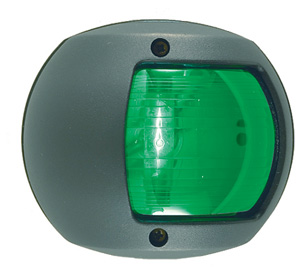 PERKO LIGHT PORT GREEN WITH BLACK HOUSING 2NM 12 VOLT