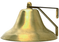 PERKO FOG BELL 12" PLAIN BRASS USCG APPROVED