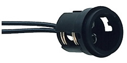PERKO LIGHT SOCKET DOUBLE CONTACT BAYONET STYLE WITH 10" PIGTAIL