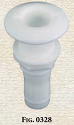 PERKO THRU HULL WHITE PLASTIC FOR 1-1/8" HOSE