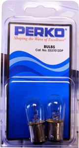 PERKO LIGHT BULB DOUBLE CONTACT BAYONET 12V 12W .94AMP (2 PACK)