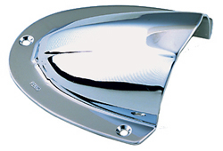 VENT CLAM SHELL 4.25" X 3.5" CHROME PLATED BRASS