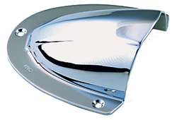 PERKO VENT CLAM SHELL CHROME PLATED BRASS 4.25" X 3.5"