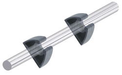 PERKO STORAGE CLIPS FOR POLE LIGHTS BLACK 3/4"