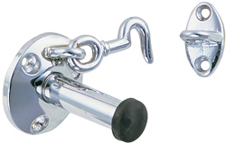 DOOR STOP & HOLDER CHROME PLATED BRONZE