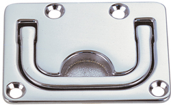 PERKO FLUSH LIFTING HANDLE HATCH CHROME PLATED 3" X 2-1/4"