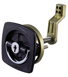 FLUSH LOCK & LATCH BLACK 2 1/2 X 2 1/2