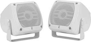 SPEAKERS 80 WTS BOX MT SUB COMPACT WHITE PAIR