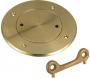 PERKO DECK PLATE REGULAR PLAIN BRONZE WITH DECK KEY 3" ID X 5-3/8" OD