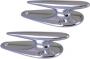 PERKO CLEAT 4" CLOSED BASE CHROME PLATED ZINC 1 PAIR