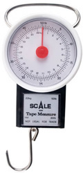SCALE FISHING 0-50 LBS DIAL TYPE W/ 39" TAPE MEASURE