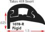 PVC RUB RAIL RIGID BLACK SOLD BY THE FOOT  *UPS*